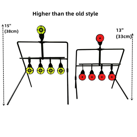 Self Resetting Steel Targets For Pellet Guns And Air Rifles, Durable Backyard Practice Targets with height comparison