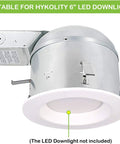 12 Pack 6 Inch Remodel Housing Shallow Type Airtight IC Rated Recessed Can Housing With TP24 Connector For LED Recessed Downlight ETL Listed Built To Last High Quality Construction shown in image