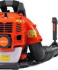 Gas Powered Backpack Leaf Blower With 550 CFM And 230 MPH Airflow, 52cc Engine, showcasing ergonomic design and durable materials.