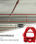 Top Shelf Metal Fire Sprinkler Head Guard Cover For Recessed Pendent Sidewall And Upright Heads With Tough Red Steel Cage Shield view displaying metal construction and installation context.