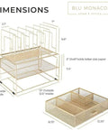 Gold Metal Desk Organizer With Drawer And Mesh File Holder For Papers And Folders Vertical File Organizer Desktop Storage dimensions