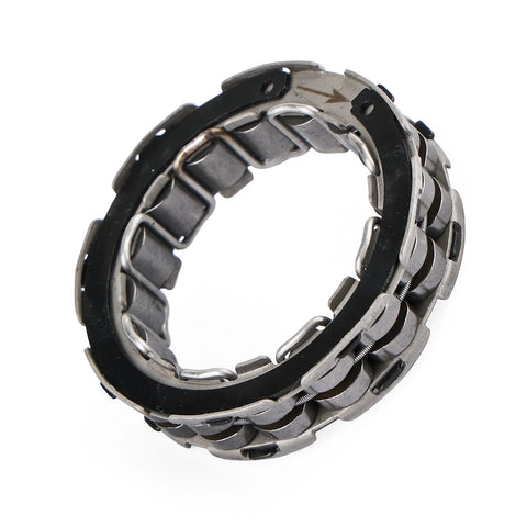 Drop-In Ready One Way Starter Clutch Bearing Sprag for Yamaha YZF R1 2004 2008 and YZF R1S Limited Edition 2006 and YZF R1 50th Anniversary Edition 2006 Replacement Durable Abrasion Resistant with Stable Power Transfer Part Number 5VY-15570-00-00 steel ring close-up