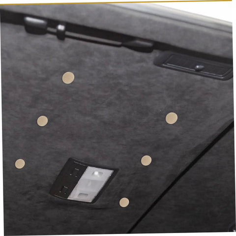 Car ceiling with installed 10 Piece Auto Headliner Repair Kit With Rivets Tool For Quick Install On Car Roof Sagging Interior Ceiling Repair