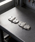 Two Pack Heavy Duty Oval Hinges in 316 Stainless Steel for Outdoor Cabinets, Boat And RV Doors, Marine Grade, Corrosion Resistant, Smooth Quiet Operation, Built Tough For Harsh Environments, two oval hinges