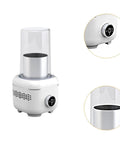 Compact Electric Cup Warmer And Chiller Plate With Digital Temperature Control in white, showing heating and cooling functions.