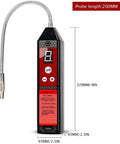 Wale&Morn WJL-6000Pro handheld halogen refrigerant leak detector with flexible metal probe and indicator light.