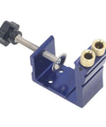 Pocket Hole Jig Kit For Woodworking Handy And Durable Mini Aluminum Alloy Guides clamp detail with guide holes for precise joint setup
