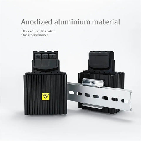 Heavy Duty 35Mm Din Rail Electric Cabinet Heater 65 Watt Compact Warming Module with anodized aluminum construction