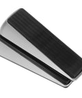 2 Pack No Drill Door Stop Wedges For Home And Office, Heavy Duty Zinc Alloy And Rubber, Easy Install Silver Door Wedge