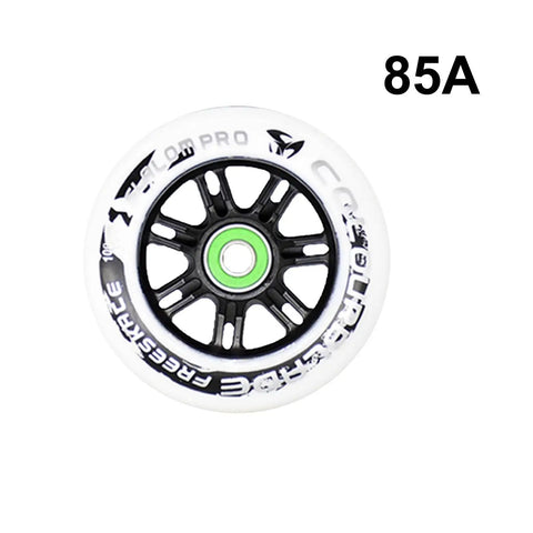 Indoor Outdoor Roller Skate Wheels 85A Inline Wheel Set With Bearings For Replacement 100mm Or 110mm Ultra Smooth Grip