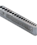 Heavy Duty US Made Steel Precision Drill Guide Keeping Holes Straight As An Arrow For 3 To 9.5 Millimeter Metric Sizes V grooves on the steel base.