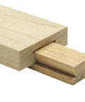 Top Tier Wood Drawer Slides 22 Inch Center Mount Track Built With Quick Plug And Play Mount and Interlocking Dovetail Joints close-up.