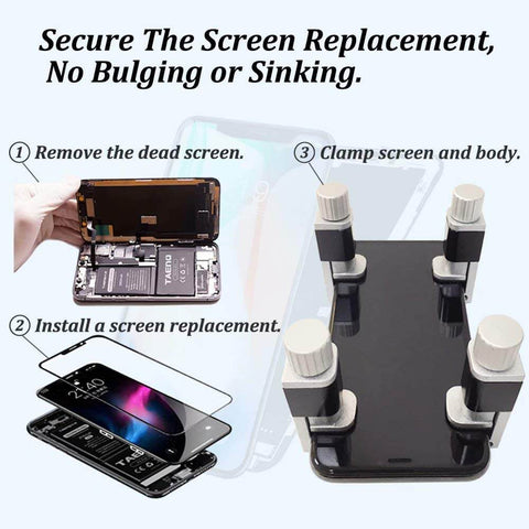 4 Piece Phone Repair Clamp Kit With Heavy Duty Pro Grade Adjustable Fastening Clip Holder for screen replacement