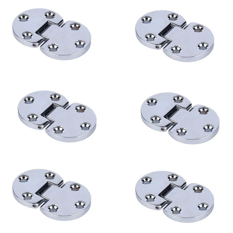 Zinc Alloy Flip Hinge 6 Pack 46 x 29mm 3.8mm Thick 90 Degree Folding Butt Hinge displayed on white background