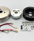Five And Six Hole Billet Steering Wheel Hub Adapter Kit Bolt On For Aftermarket Columns Fits Chevy GMC Buick Jeep Cadillac Pontiac And Works With Flaming River And Ididit components