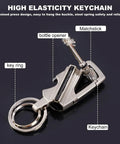Infinity Lighter With Multitool Keychain Bottle Opener, metal kerosene lighter with matchstick and key ring attachment.