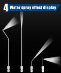 Needle Nozzle Kit For High Pressure Cleaning With Stainless Flush Wand Extension Tips And Quick Connect 1 To 2 GPM Quarter Inch Grime Busting For Tight Spots Great For Washing Machines AC Coils Water Heaters Auto Detailing Appliance Cleaning showing water spray