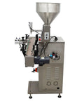Badass Auto Liquid Filling Machine With Single Head Servo Pump And Steel Conveyor Belt For Viscous Sauces Honey Jam Bottling Shop Grade No Fuss 110V Rig side view of stainless steel dispenser