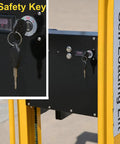 Safety key and control panel for Self Loading Electric Pallet Stacker With 2116 Lbs Capacity And 51 Inch Lift Height.