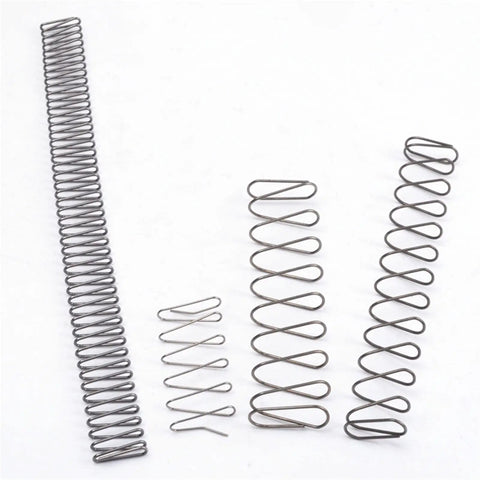 Extension Compression Springs Kit With Pro Grade Spring Steel Rectangular Wire Springs, varying sizes on white background