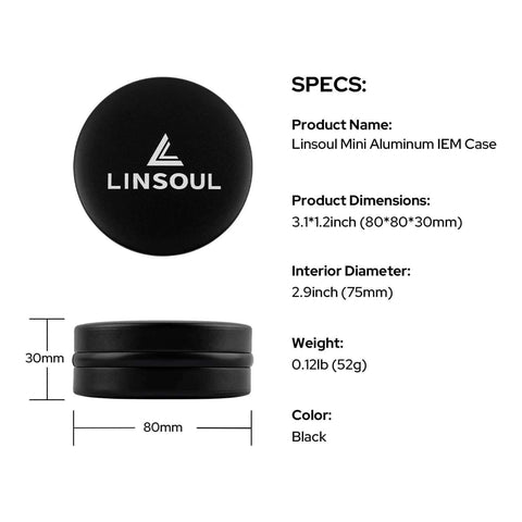 Compact Aluminum Earphone Case Built Different For Road Trips And Daily Drivers Featuring A Water Resistant Shell To Ditch The Tangles And Keep Your Premium Buds Securely Stowed Away Without Any Extra Fuss Or Scratches, matte black design, 3.1 inch size.