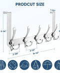 Over The Door Hooks Five Pack Heavy Duty Tri Coat Rack All Metal Hangers Chrome Fit One And Three Eighths Inch Doors