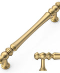Heavy Duty Solid Zinc Alloy Cabinet Pulls Set Of 10 In Champagne Bronze Gold Finish With 5 Inch Hole Centers 128mm Durable Kitchen And Bath Drawer