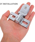 Glass Door Pivot Hinges With Bidirectional Opening And Easy Install Zinc Alloy Clip Hinges In Silver Finish in hand