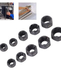 Heavy Duty 10-Piece Impact Nut Remover Set With Storage Box For Stripped Bolts Grab Broken Screws Super Tough No 45 Steel Short Extractor Kit That Slows Down Your Work And Gets You Out Of The Jam Fast, black sockets
