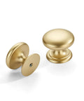 Two Pack Brushed Gold Cabinet Knobs 1-1/2 Inch Zinc Alloy With Installation Screws For Kitchen Bathroom And Bedroom Furniture Bifold Closet Door Knobs