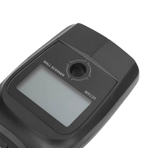 Bewinner Wall Scanner with LCD Display, close-up view showing display and sensor hole for stud detection.