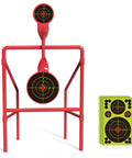Three Eighths Inch Solid Steel Auto Reset Spinner Target For Centerfire Handguns Up To.44 Magnum And 9mm With 2.8 And 4.5 Inch Plates