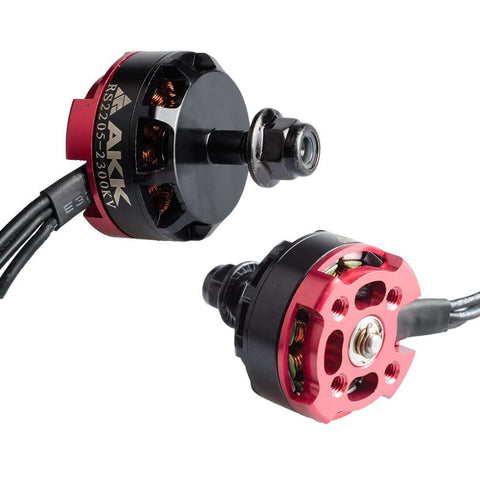 RS2205 2300KV Brushless Motors 4 Pack for FPV Racing Quadcopters 2CW 2CCW with screws shown in red and black