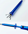 Extendable Magnetic Pickup Tool With Flexible Telescopic Pole And Bright LED Light For Easy Retrieval Of Small Parts Around The House Or Car, blue metal claws