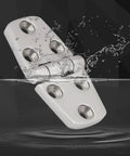 Laorde 316 stainless steel marine hinge, 3 x 1.5 in, boat hatch hinge; 4-pack with screws