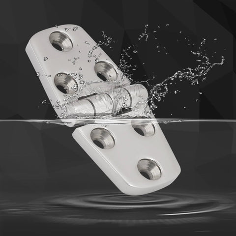 Laorde 316 stainless steel marine hinge, 3 x 1.5 in, boat hatch hinge; 4-pack with screws