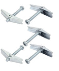 Badass Rock Solid Toggle Bolts 5/16 Inch X 3 Inch Male Thread Spring Loaded Hollow Wall Anchors for drywall, metal, and heavy duty use.
