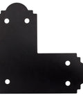Black steel L bracket from Mission Collection ZMAX Black Powder Coated L Strap For 6x6 Posts 12 Gauge Steel Outdoor Accents Pack Of 8