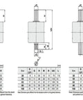Heavy Duty Workhorse Aluminum Pneumatic Rotary Actuator Featuring Slick Rack And Pinion Gears For Dependable 80 To 90 Degree Turns On Busy Assembly Lines And Active Warehouses dimensions and specifications