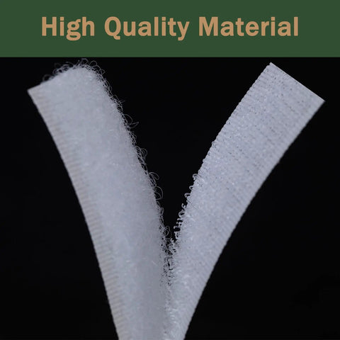 Heavy Duty Adhesive Hook And Loop Tape Two Inch Wide Strip White With Super Sticky Grip showing the textured surface close-up.