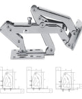 Two Pack 170 Degree Cabinet Door Hydraulic Hinges With Screws Soft Close For Thick Panel Wardrobe Hardware, steel construction
