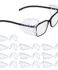 Soft TPU Glasses Side Shields For Eye Glasses And Safety Glasses Wind And Debris Protection, 10 Pairs Over Black Eyewear
