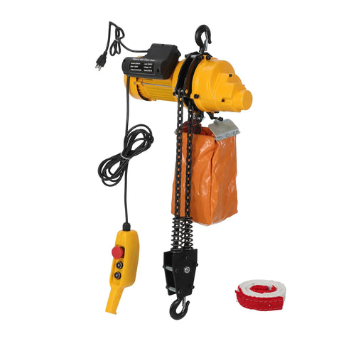 Beefy 1100 Lb Electric Chain Hoist With 15 Ft Lifting Height And 120V Single Phase Overhead Crane G100 Chain And 10 Ft Wired Remote