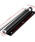Heavy Duty Aluminum Door Closer With Adjustable Spring measurements visible, black finish, displaying length of 163mm and width of 53mm.
