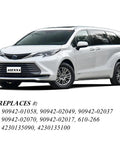 Toyota Sienna suitable for 4 Piece M12x1.5 Beefy Chrome Wheel Lug Nut And Stud Set For Toyota Cars Like Corolla Camry Celica 4Runner RAV4 Prius Sienna Yaris GX460 ES300 SC400 And More 9094202049