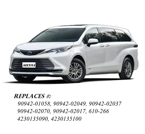 Toyota Sienna suitable for 4 Piece M12x1.5 Beefy Chrome Wheel Lug Nut And Stud Set For Toyota Cars Like Corolla Camry Celica 4Runner RAV4 Prius Sienna Yaris GX460 ES300 SC400 And More 9094202049