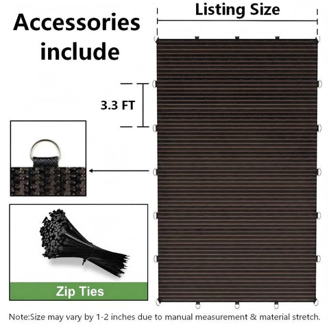 90 Percent UV Blocking Sun Shade Cloth 12x24 Feet Breathable UV Resistant Shade Cover With D Ring and zip ties for Pergola