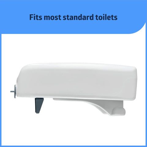 Hella Sturdy Raised Toilet Seat Adding Five Inches Tall Features Secure Locking Clamps Plus Non Slip Base For No Sweat Assembly Perfect Big Lift For Seniors Daily Use