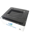 60W Dental Lab Dust Collector With Multi Stage Filtration And Polishing Suction Station featuring black mesh top and white body design.