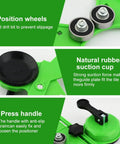 Adjustable Diamond Hole Saw Set With Double Suction Cup Guide Jig showing position wheels and natural rubber suction cups for stability.